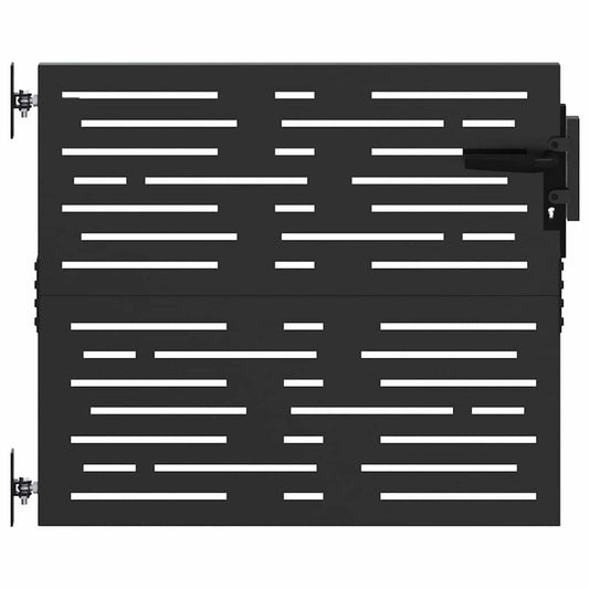 vidaXL Πύλη Κήπου Μαύρο 85 x 100 cm Ατσάλι με Επικάλυψη Πούδρας