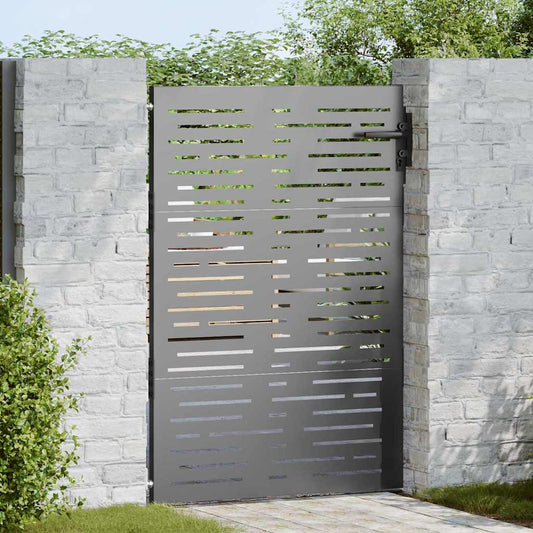 vidaXL Πύλη Κήπου Μαύρο 85 x 125 cm Ατσάλι με Επικάλυψη Πούδρας