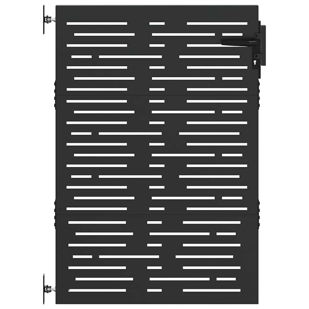 vidaXL Πύλη Κήπου Μαύρο 94 x 150 εκ Ατσάλι με Επικάλυψη Πούδρας