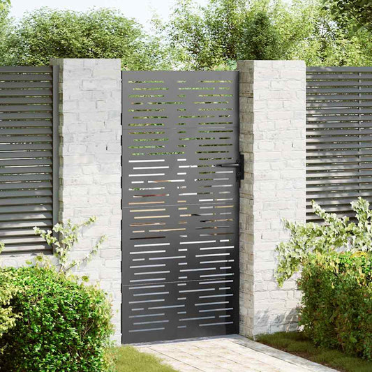 vidaXL Πύλη Κήπου 85 x 175 cm Ατσάλι με Επικάλυψη Πούδρας Κλειδώσιμο