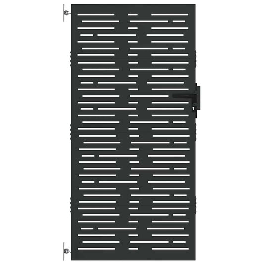 vidaXL Πύλη Κήπου Μαύρο 94 x 175 εκ Ατσάλι με Επικάλυψη Πούδρας