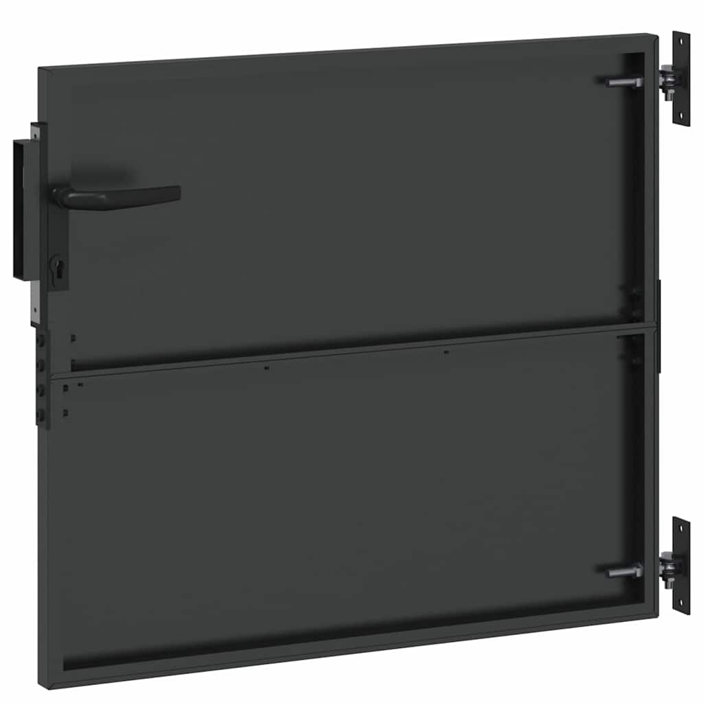 vidaXL Πύλη Κήπου Μαύρο 94 x 100 εκ Ατσάλι με Επικάλυψη Πούδρας