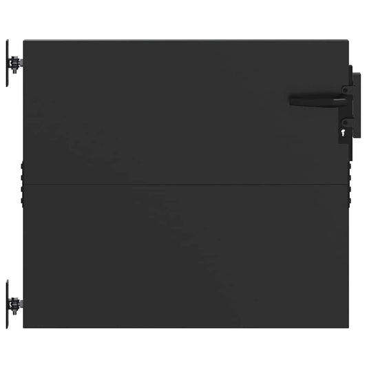 vidaXL Πύλη Κήπου Μαύρο 85 x 100 cm Ατσάλι με Επικάλυψη Πούδρας