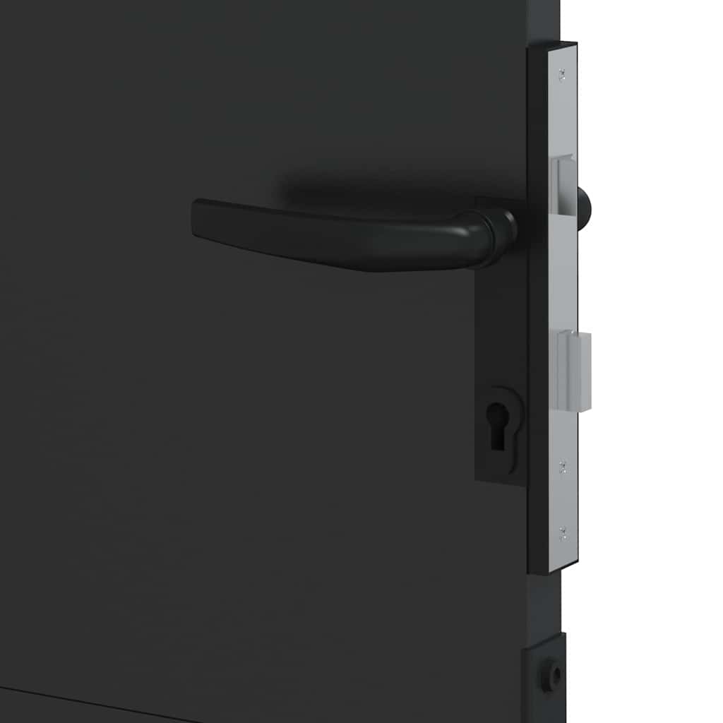 vidaXL Πύλη Κήπου Μαύρο 85 x 175 cm Ατσάλι με Επικάλυψη Πούδρας