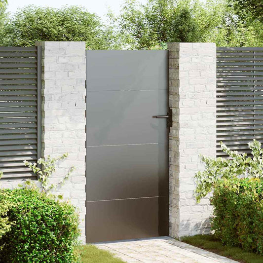 vidaXL Πύλη Κήπου Μαύρο 85 x 175 cm Ατσάλι με Επικάλυψη Πούδρας