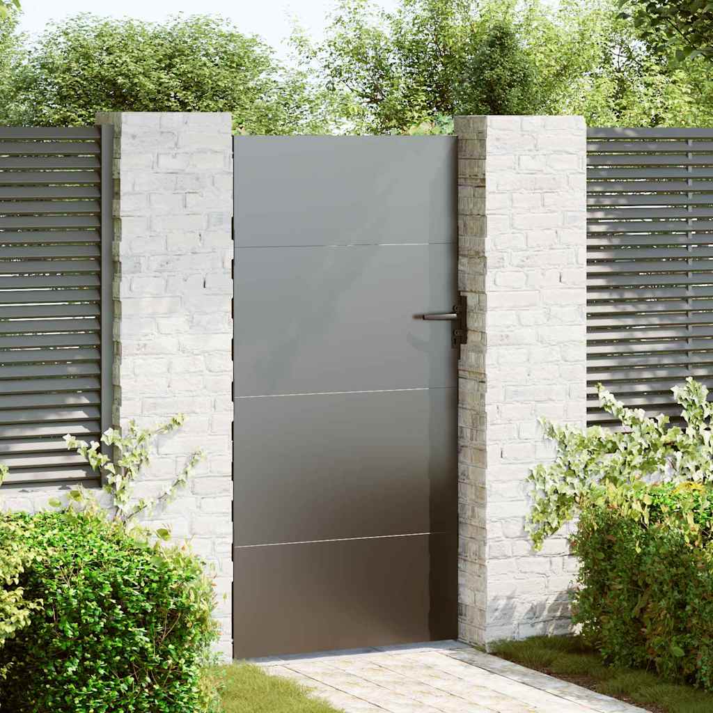 vidaXL Πύλη Κήπου Μαύρο 85 x 200 cm Ατσάλι με Επικάλυψη Πούδρας