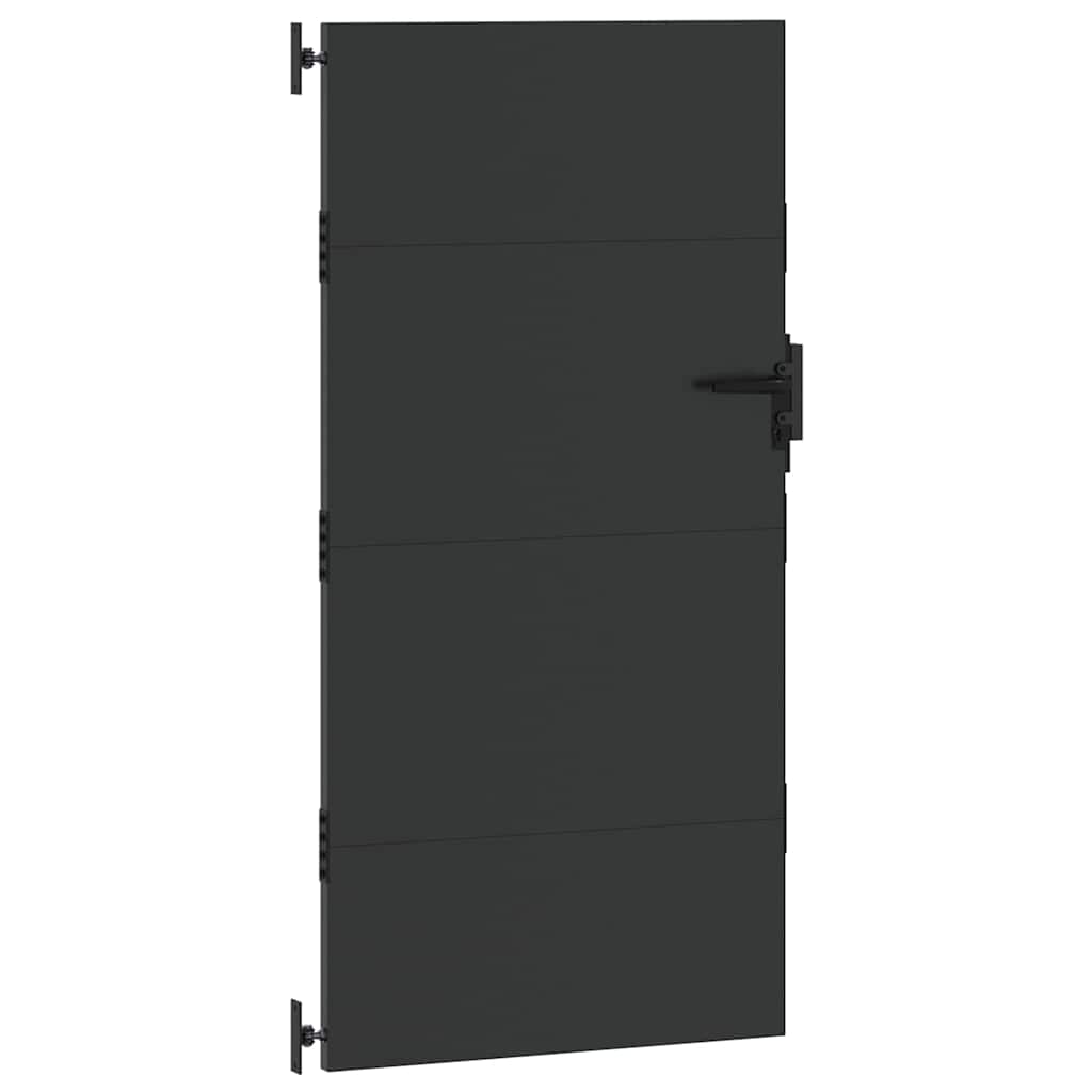 vidaXL Πύλη Κήπου Μαύρο 85 x 200 cm Ατσάλι με Επικάλυψη Πούδρας