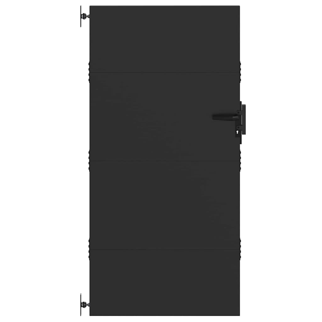 vidaXL Πύλη Κήπου Μαύρο 85 x 200 cm Ατσάλι με Επικάλυψη Πούδρας