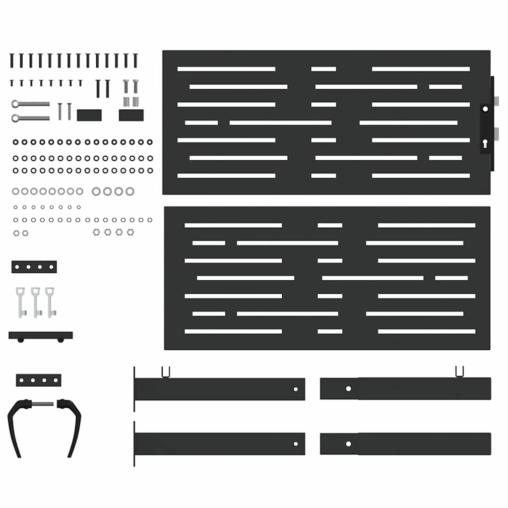 vidaXL Πύλη Κήπου, Πύλη Κήπου 105x75 εκ. Σιδηροκορτών Τετράγωνη Σχεδίαση