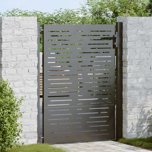vidaXL Πύλη Κήπου Μαύρο 110 x 130 cm Χάλυβας με επίστρωση πούδρας