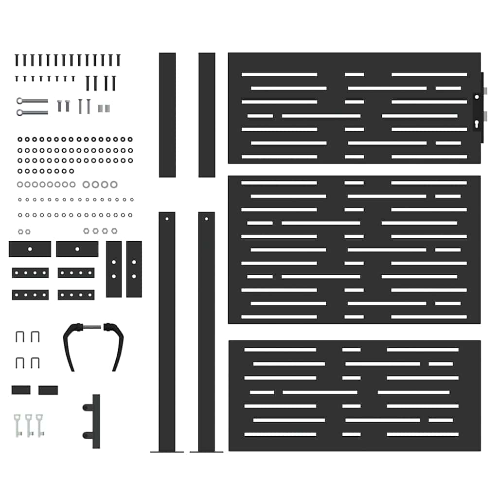 vidaXL Πύλη Κήπου, Πύλη Κήπου 105x75 εκ. Σιδηροκορτών Τετράγωνη Σχεδίαση
