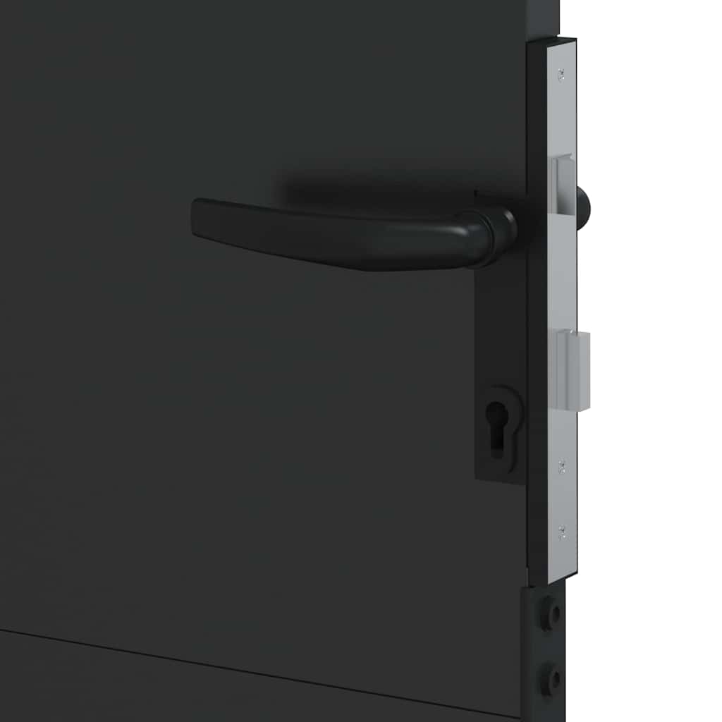 vidaXL Πύλη Κήπου Μαύρο 110 x 105 εκ Χάλυβας με επίστρωση πούδρας
