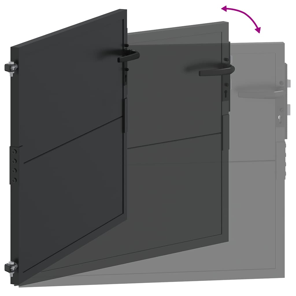 vidaXL Πύλη Κήπου, Πύλη Κήπου 105x200 εκ. από Corten Ατσάλι Μαύρο