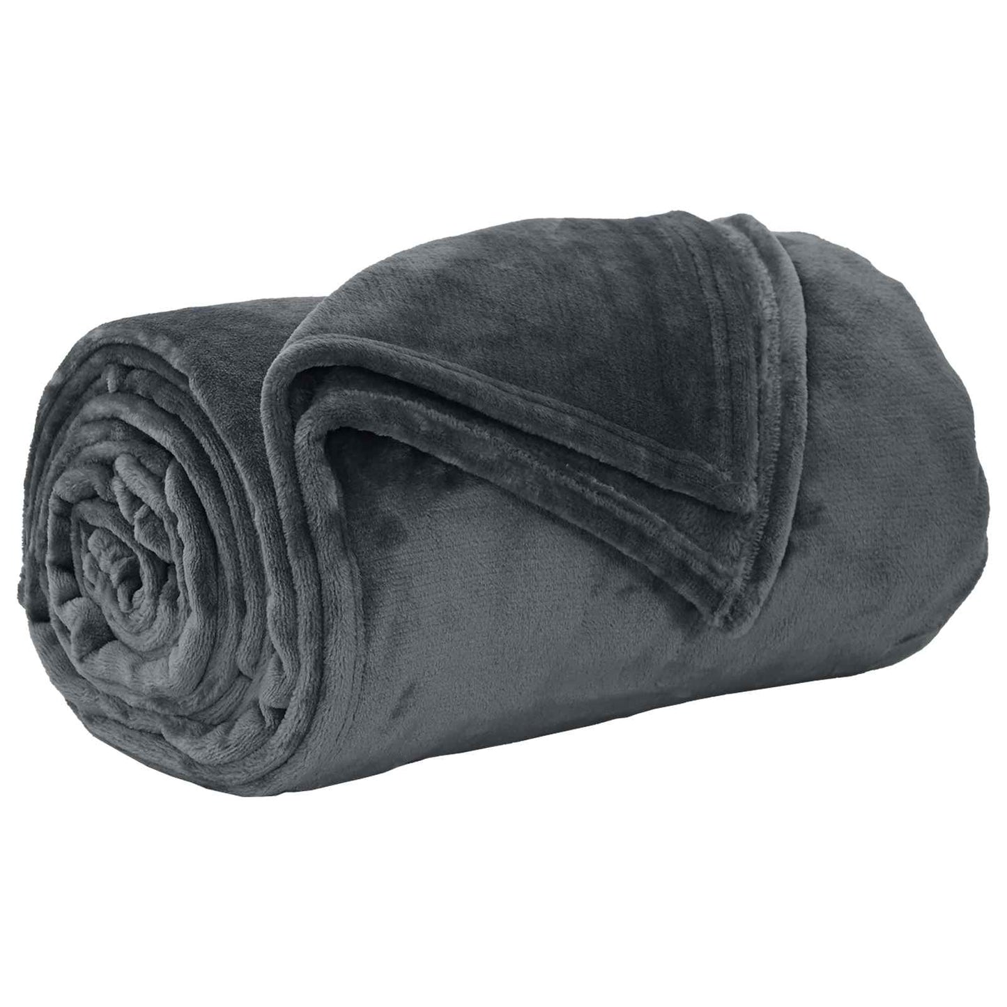 vidaXL Κουβέρτα Σκούρο Γκρι 130 x 150 cm Μαλλί