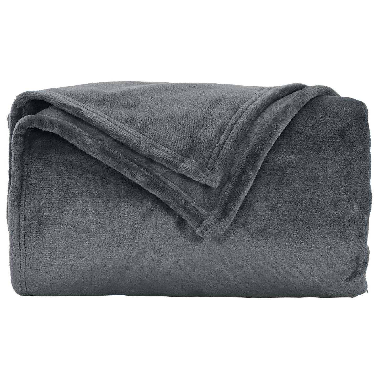vidaXL Κουβέρτα Σκούρο Γκρι 240 x 270 εκ. Μαλλί