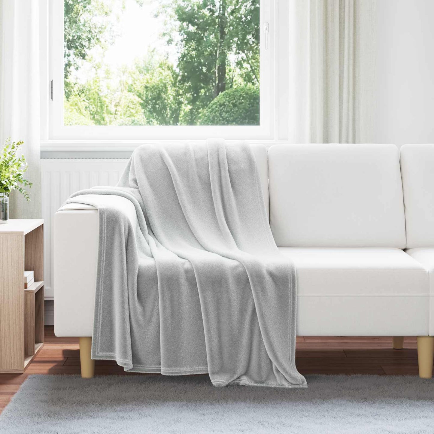 vidaXL Ριχτάρι Γκρι 150 x 130 cm 0,51 kg Μαλλί