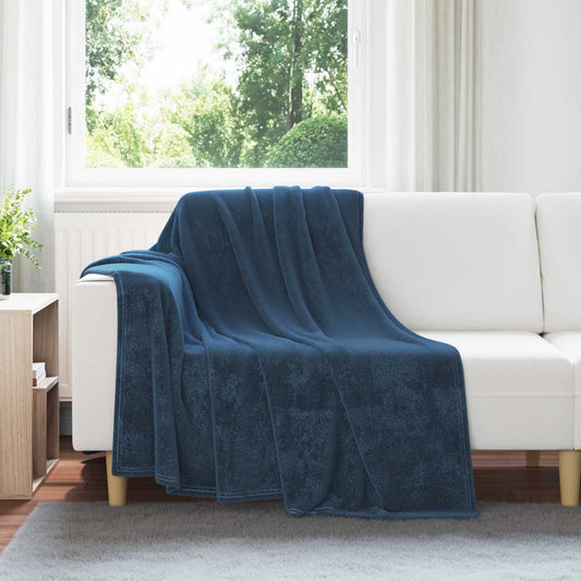 vidaXL Ριχτάρια 6 pcs Σκούρο μπλε 150 x 200 cm Μαλλί