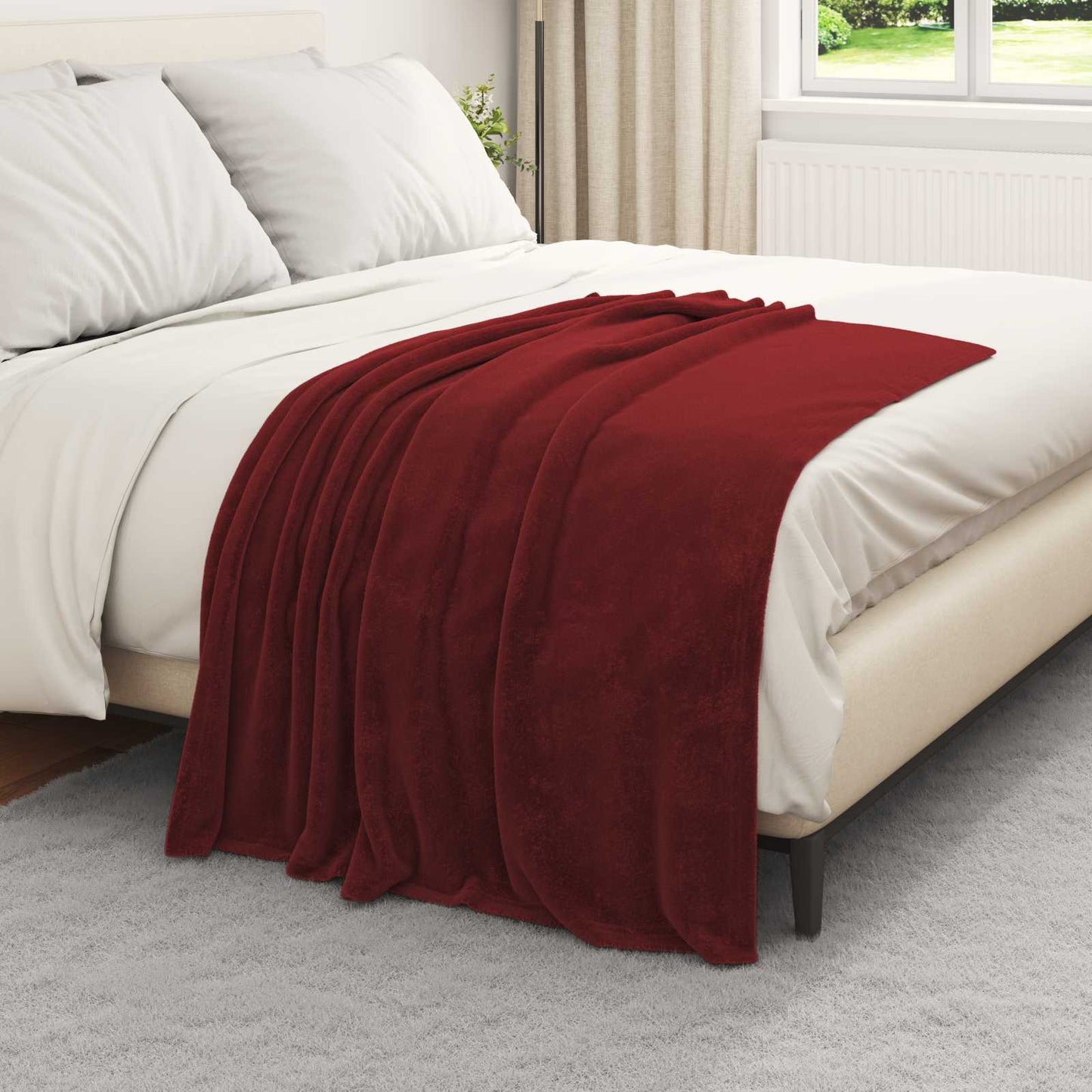 vidaXL Ριχτάρια 6 pcs Βεραμάν Κόκκινο 130 x 150 cm Μαλλί