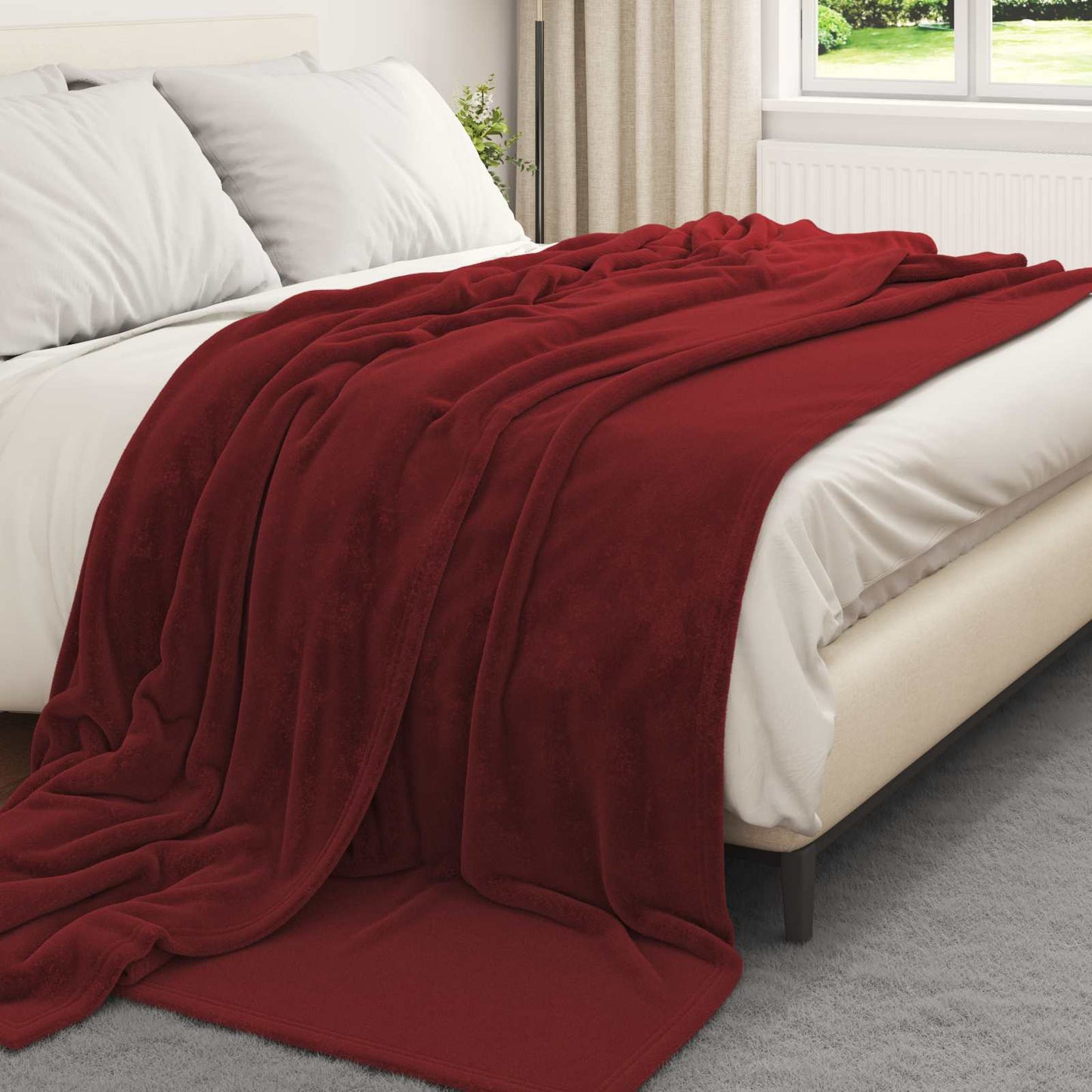 vidaXL Ριχτάρια 6 τμχ. Βεραμάν Κόκκινο 220 x 240 cm 8.24 kg Μαλλί