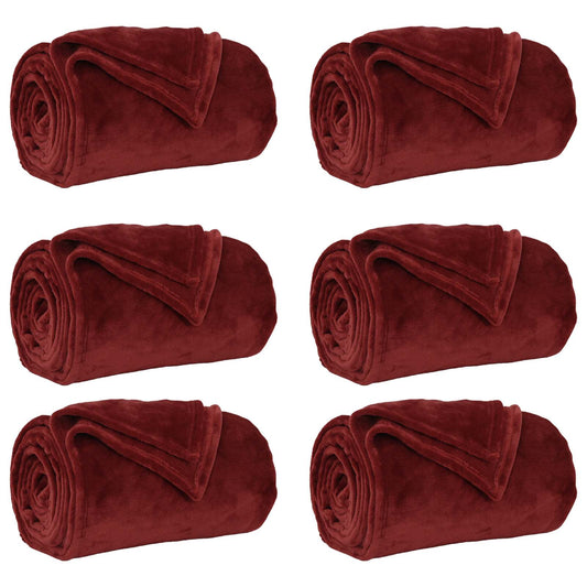 vidaXL Ριχτάρια 6 τμχ. Βεραμάν Κόκκινο 220 x 240 cm 8.24 kg Μαλλί