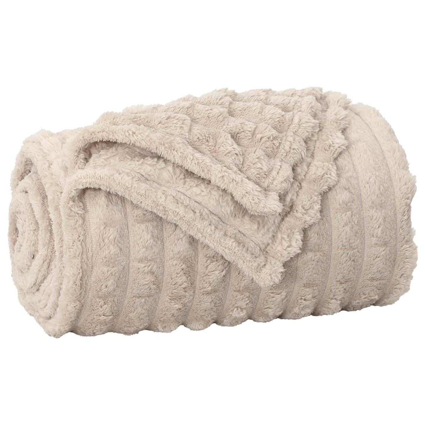 vidaXL Ριχτάρι Μπεζ 150 x 130 εκ 0.45 kg Μαλλί