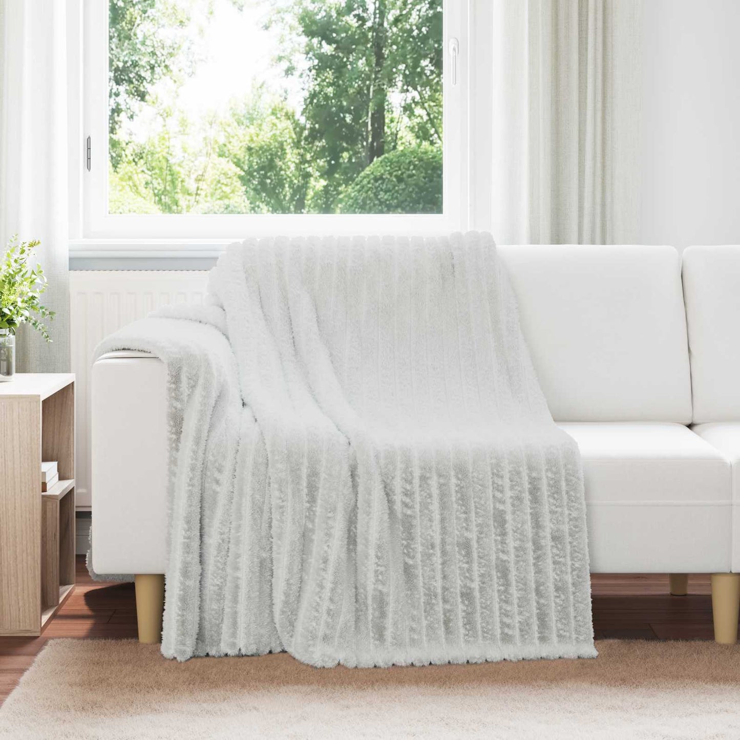 vidaXL Κουβέρτα Γκρι 200 x 150 cm Μαλλί