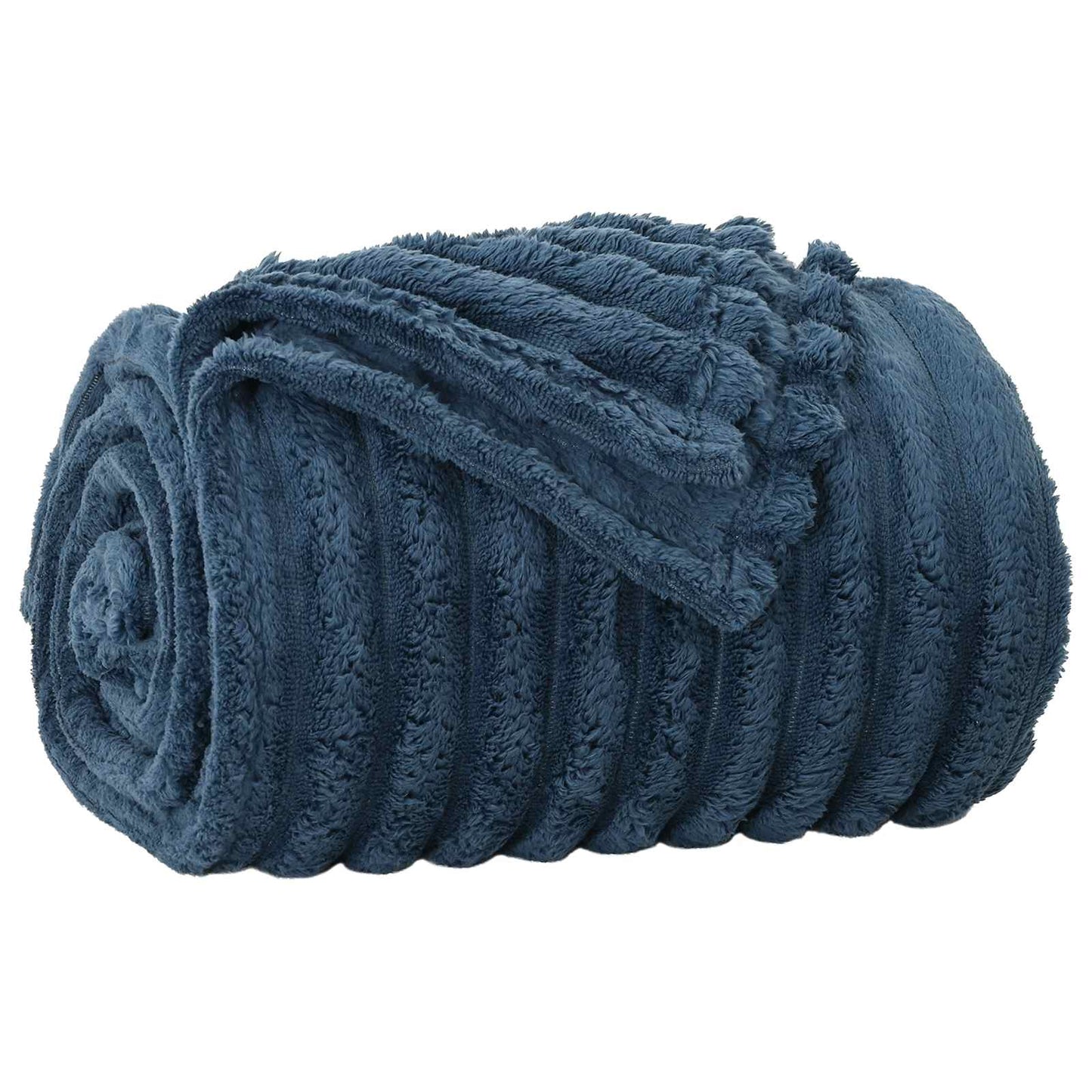 vidaXL Ριχτάρι Σκούρο μπλε 150 x 130 εκ 0.45 kg Μαλλί