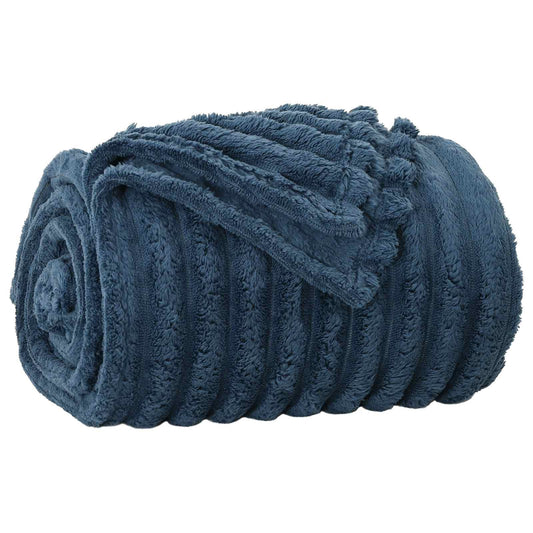 vidaXL Ριχτάρι Σκούρο μπλε 200 x 150 cm 0.8 kg Μαλλί