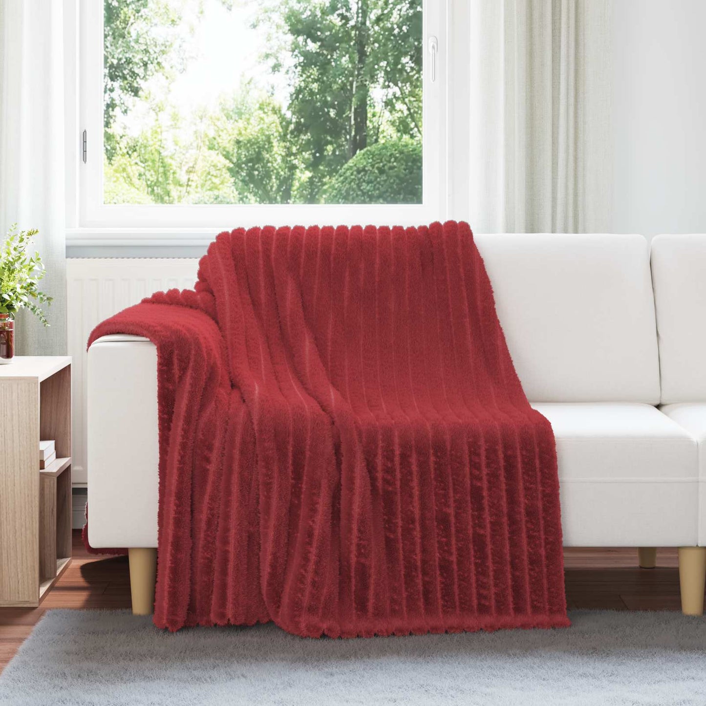 vidaXL Κουβέρτα Βεραμάν Κόκκινο 200 x 150 cm Μαλλί