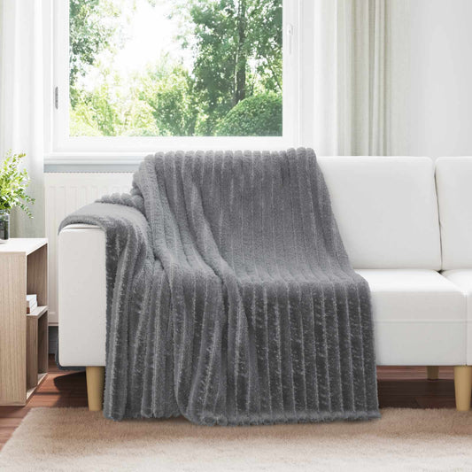 vidaXL Ριχτάρια 6 τμχ. Σκούρο Γκρι 200 x 150 cm 4.75 kg Μαλλί