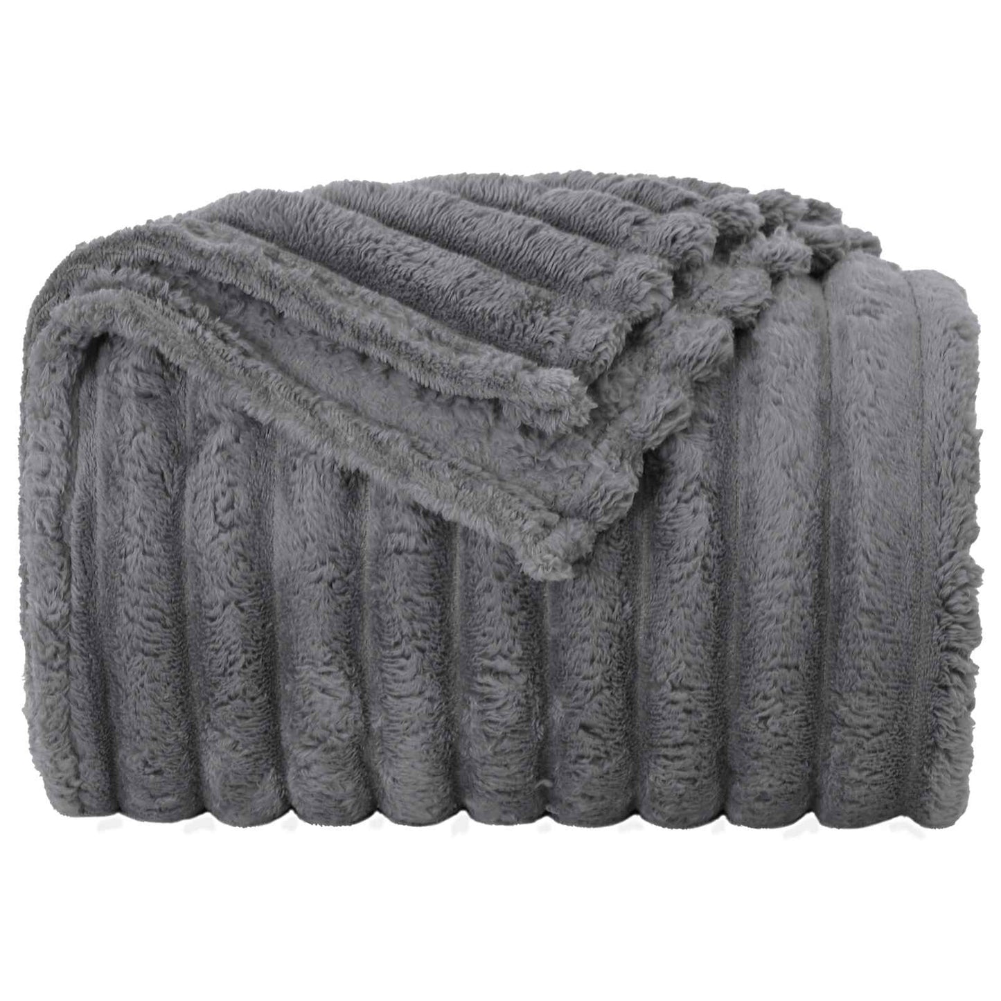 vidaXL Ριχτάρια 6 τμχ. Σκούρο Γκρι 270 x 240 cm 8.79 kg Μαλλί