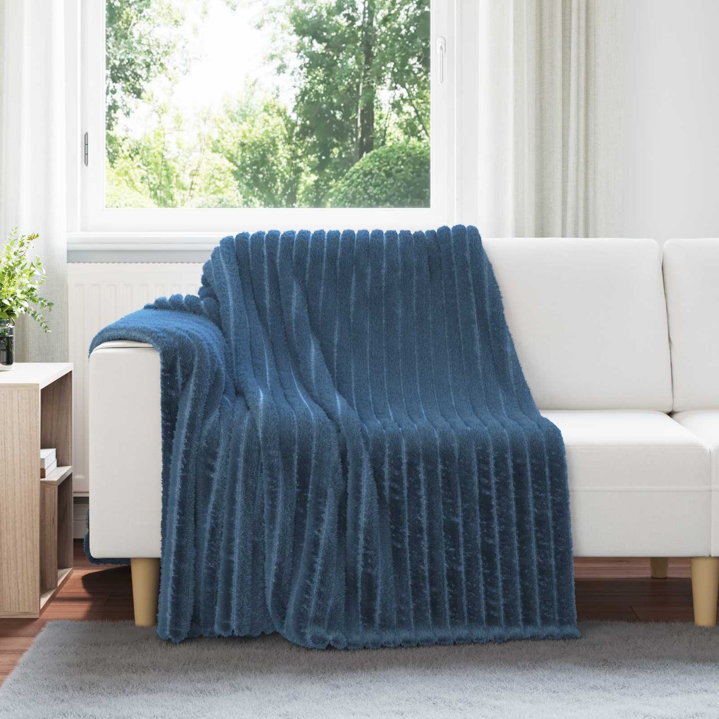 vidaXL Ριχτάρια 6 τμχ. Σκούρο μπλε 200 x 150 cm 4.75 kg Μαλλί
