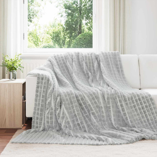 vidaXL Κουβέρτα Γκρι 270 x 240 cm Μαλλί