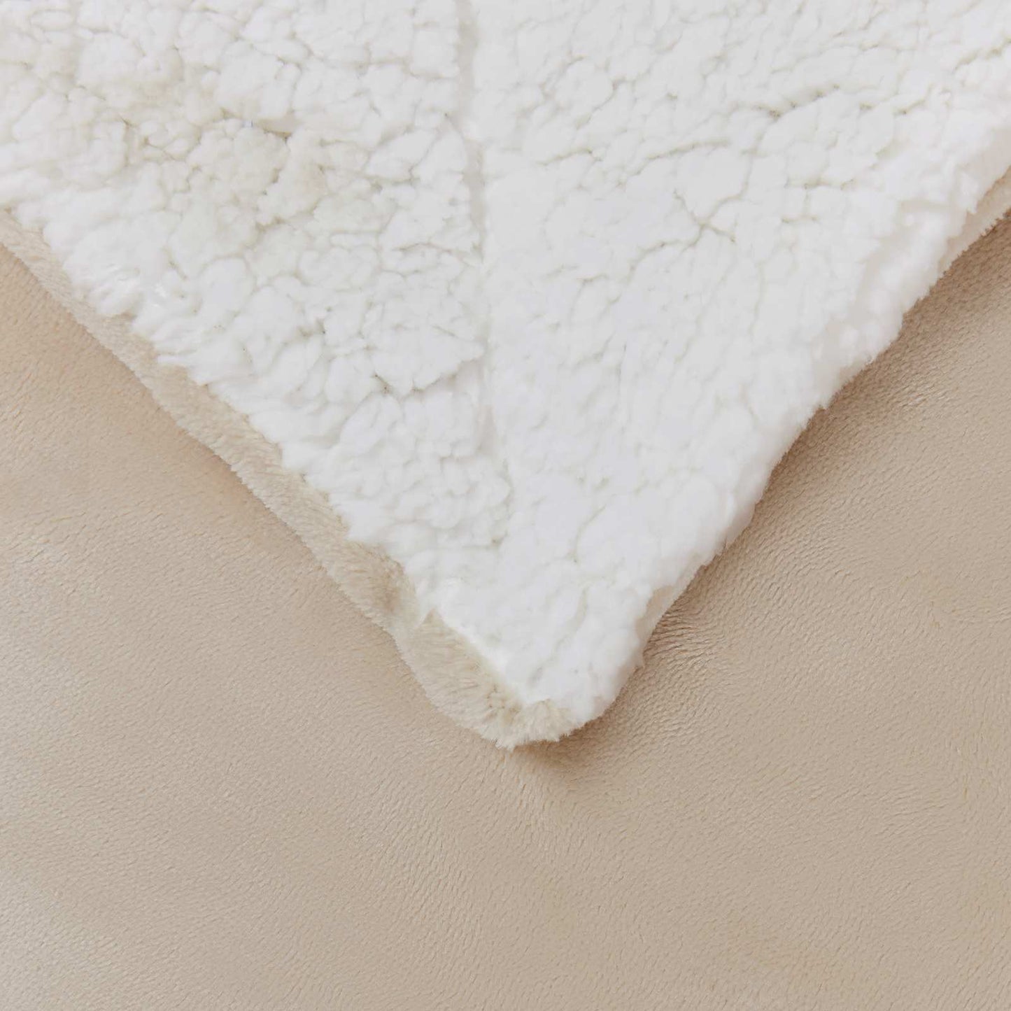 vidaXL Κουβέρτα Μπεζ 220 x 240 cm Μαλλί