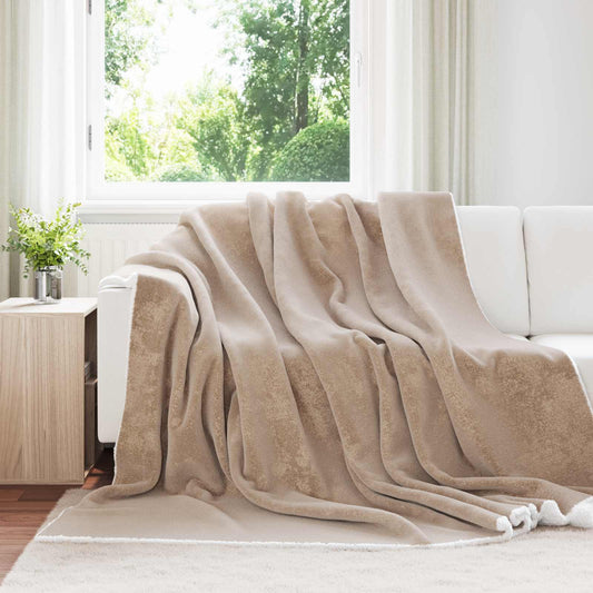 vidaXL Κουβέρτα Καμηλοπάρδαλη 220 x 240 cm Μαλλί