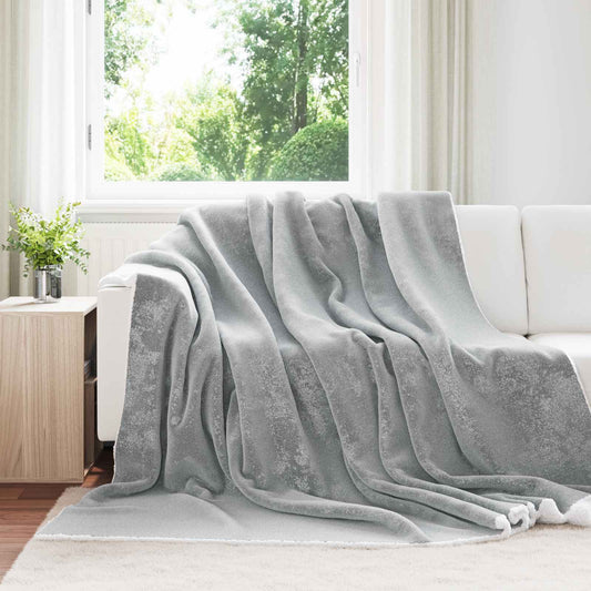 vidaXL Κουβέρτα Γκρι 220 x 240 cm Μαλλί