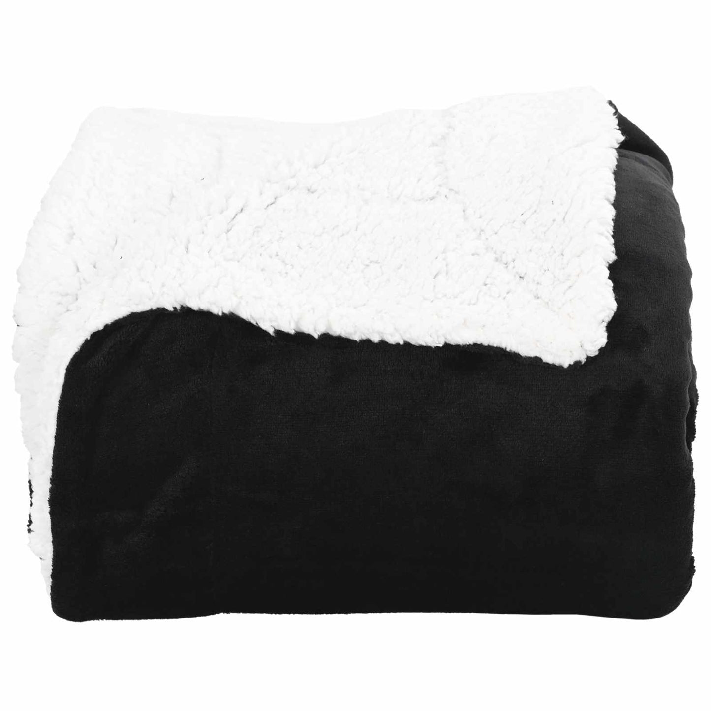 vidaXL Κουβέρτα Μαύρο 130 x 150 cm Μαλλί