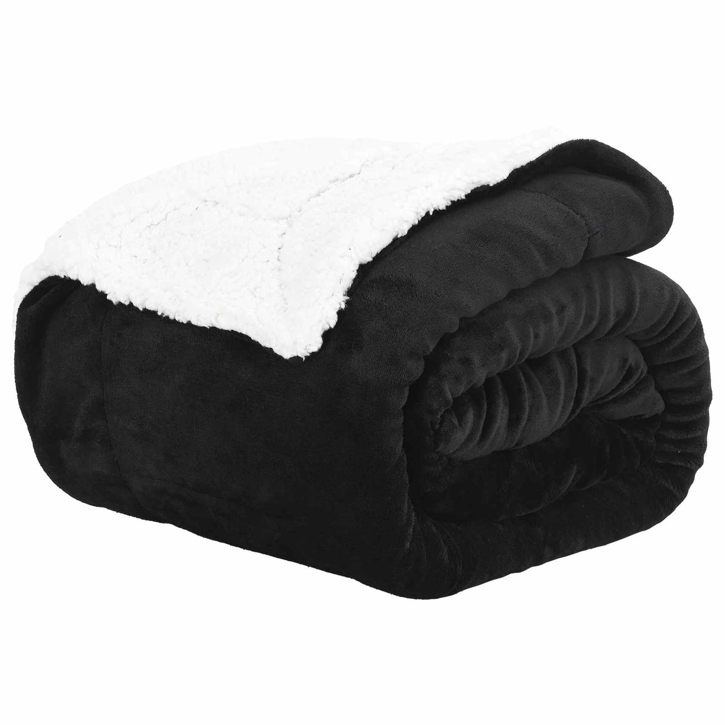 vidaXL Κουβέρτα Μαύρο 240 x 270 εκ. Μαλλί