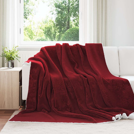 vidaXL Κουβέρτα Βεραμάν Κόκκινο 220 x 240 cm Μαλλί