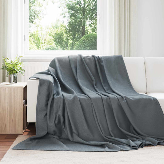 vidaXL Ριχτάρια 6 τμχ. Σκούρο Γκρι 240 x 220 cm 4.44 Μαλλί