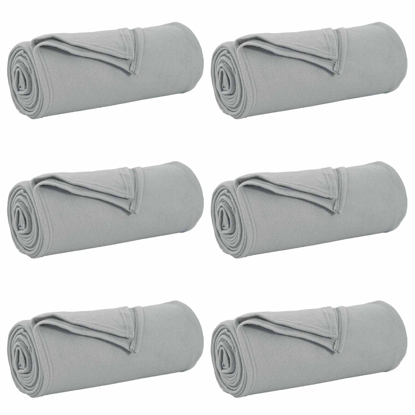 vidaXL Ριχτάρια 6 τμχ. Γκρι 240 x 220 cm 4.28 Μαλλί