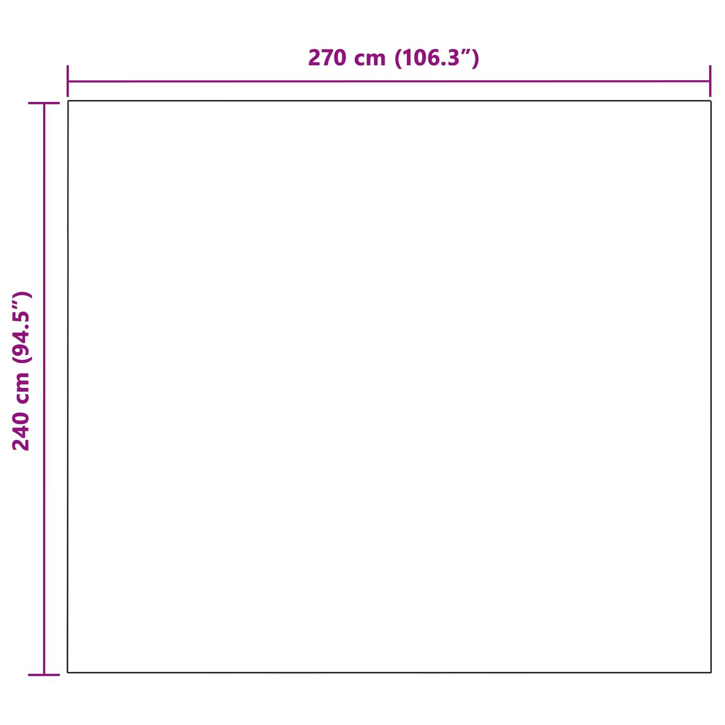 vidaXL Ριχτάρια 6 pcs Σκούρο μπλε 270 x 240 cm Μαλλί
