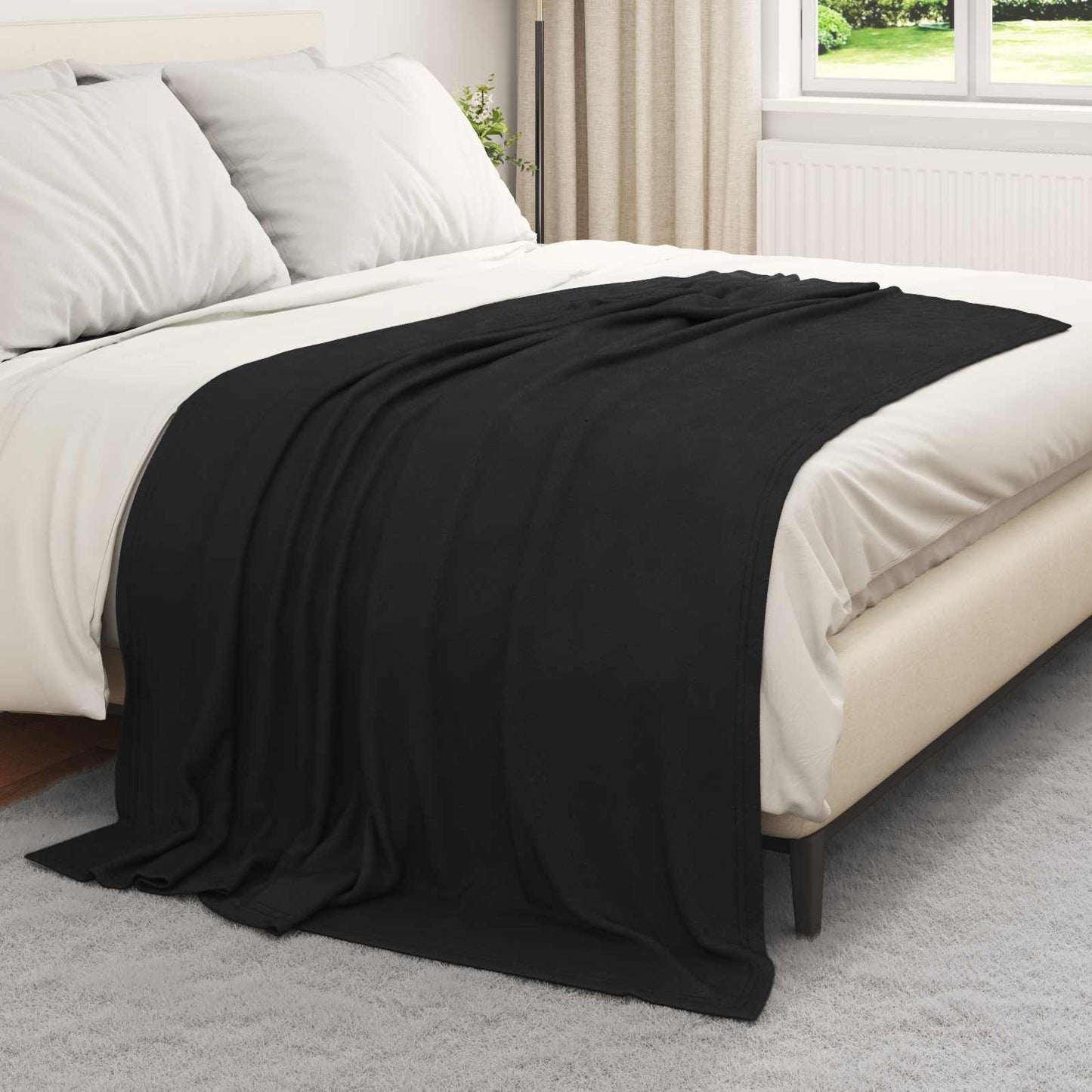 vidaXL Ριχτάρια 6 τμχ. Μαύρο 200 x 150 cm 2.61 Μαλλί