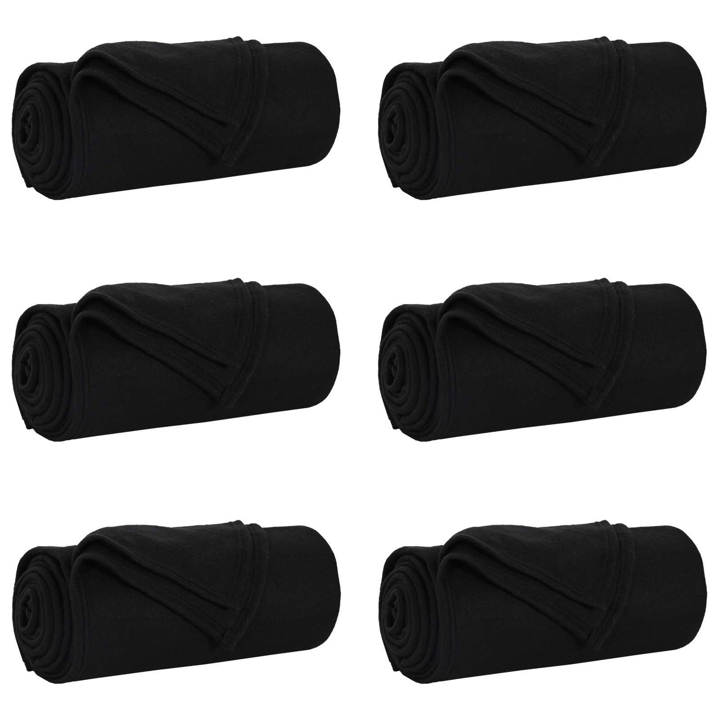 vidaXL Ριχτάρια 6 τμχ. Μαύρο 240 x 220 cm 4.28 Μαλλί