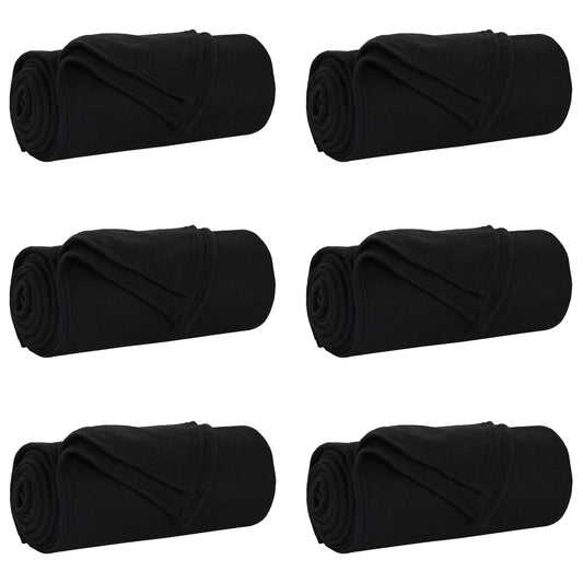vidaXL Ριχτάρια 6 τμχ. Μαύρο 240 x 220 cm 4.28 Μαλλί