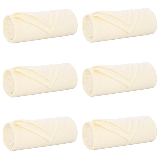 vidaXL Ριχτάρια 6 pcs Κρεμ 240 x 220 cm Μαλλί
