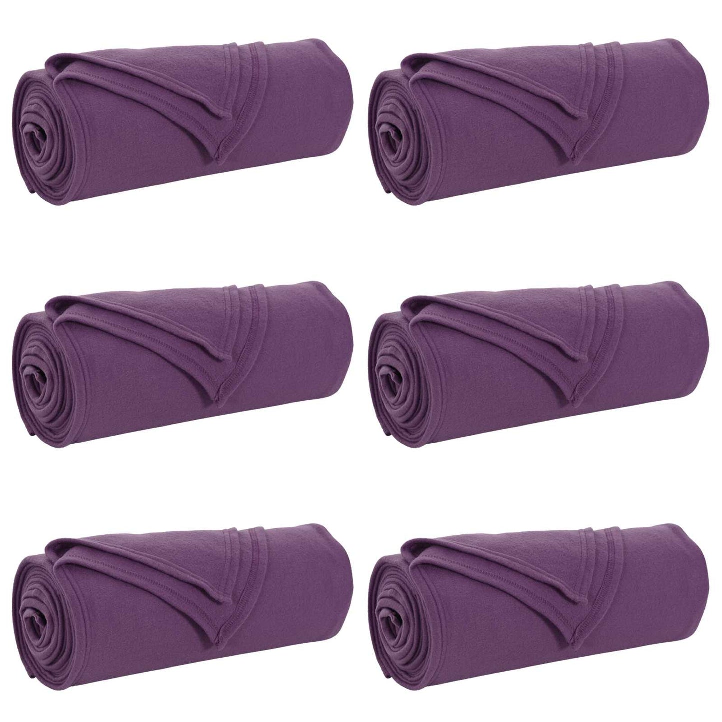 vidaXL Ριχτάρια 6 τμχ. Μοβ 270 x 240 cm 5.44 Μαλλί
