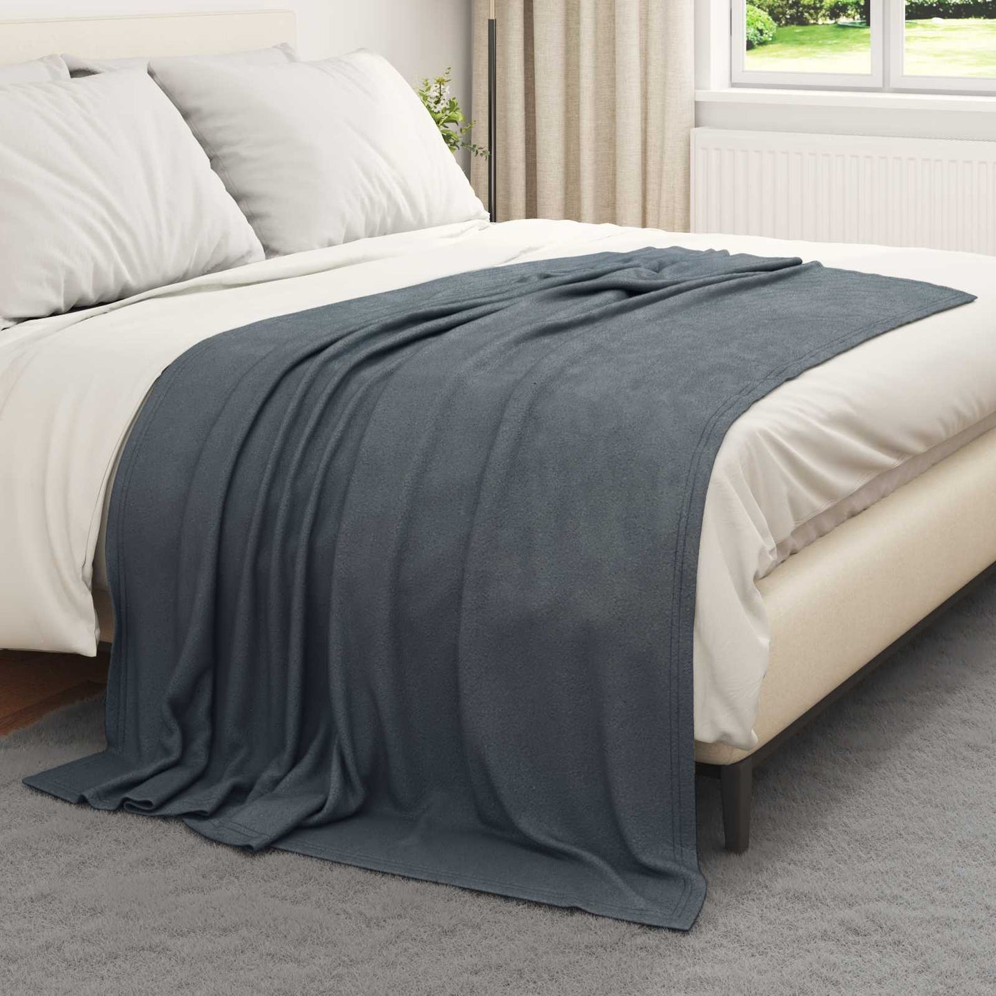 vidaXL Ριχτάρια 24 pcs Σκούρο Γκρι 200 x 150 cm Μαλλί