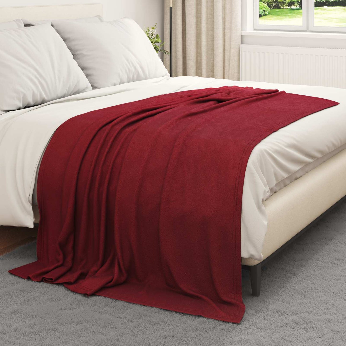 vidaXL Ριχτάρια 24 pcs Βεραμάν Κόκκινο 200 x 150 cm Μαλλί