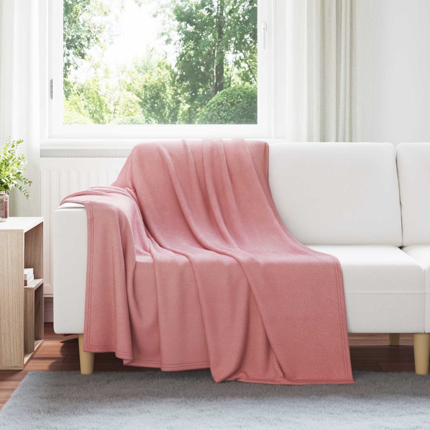 vidaXL Ριχτάρια 24 pcs Ροζ 200 x 150 cm Μαλλί